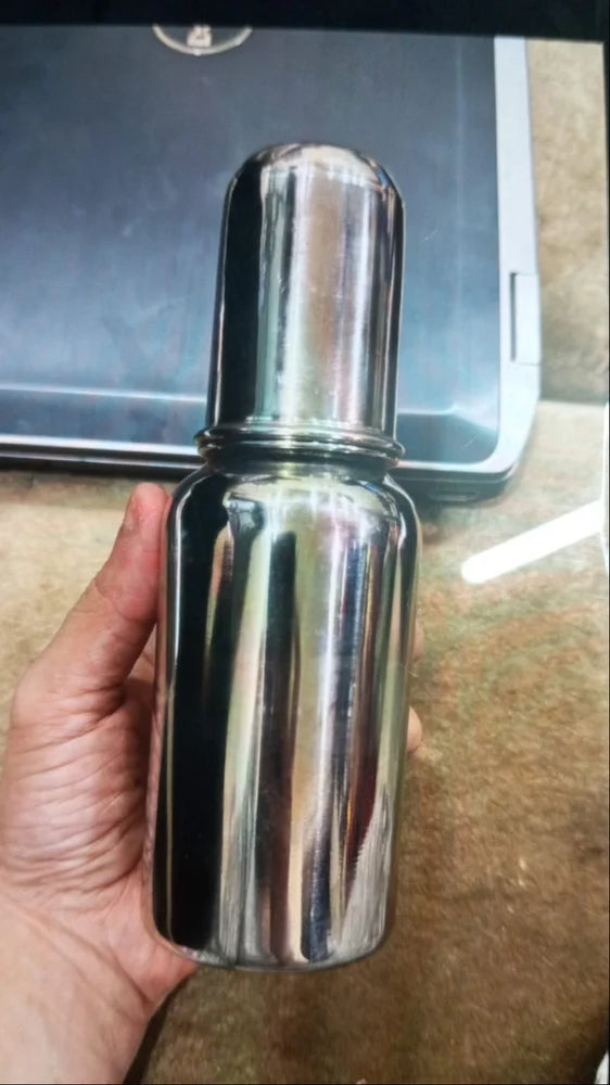 Metal Stainless Steel Feeding Bottle, Capacity: 250 mL, Baby