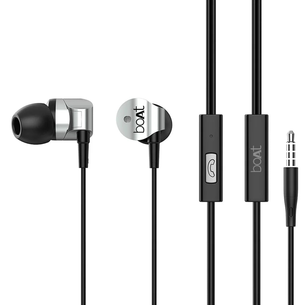 Black Bassheads 132 Wired Boat Earphones ₹