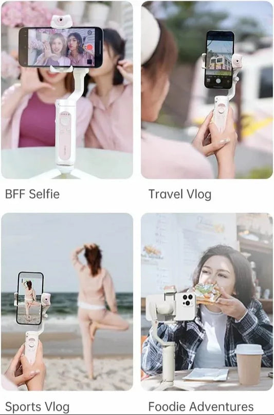 3-Axis Mobile Gimbal with AI Tracking – Stabilizer for Smartphones