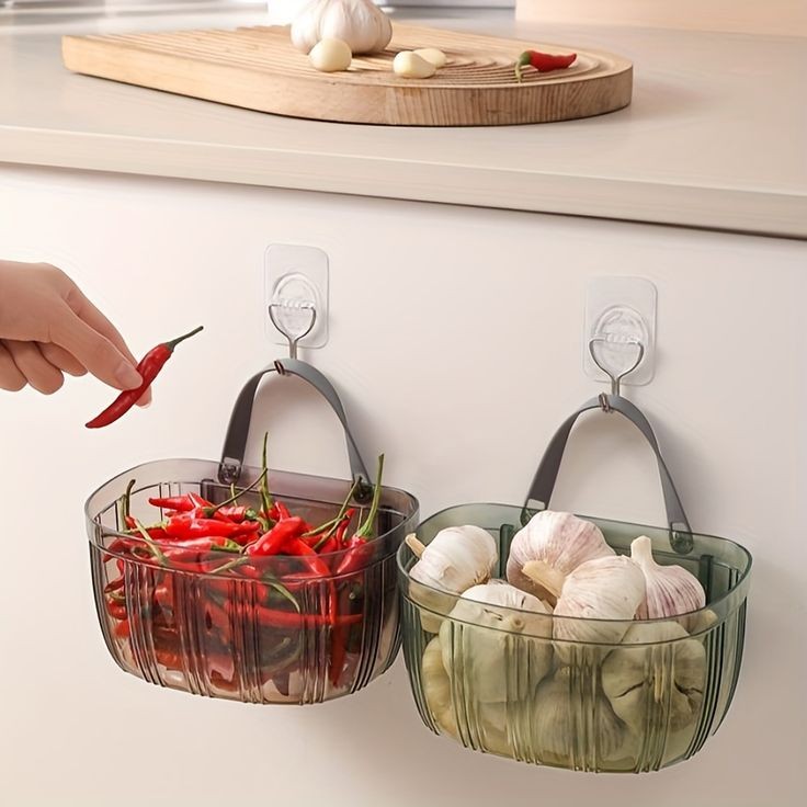 Wall Mounted Acrylic Storage Basket