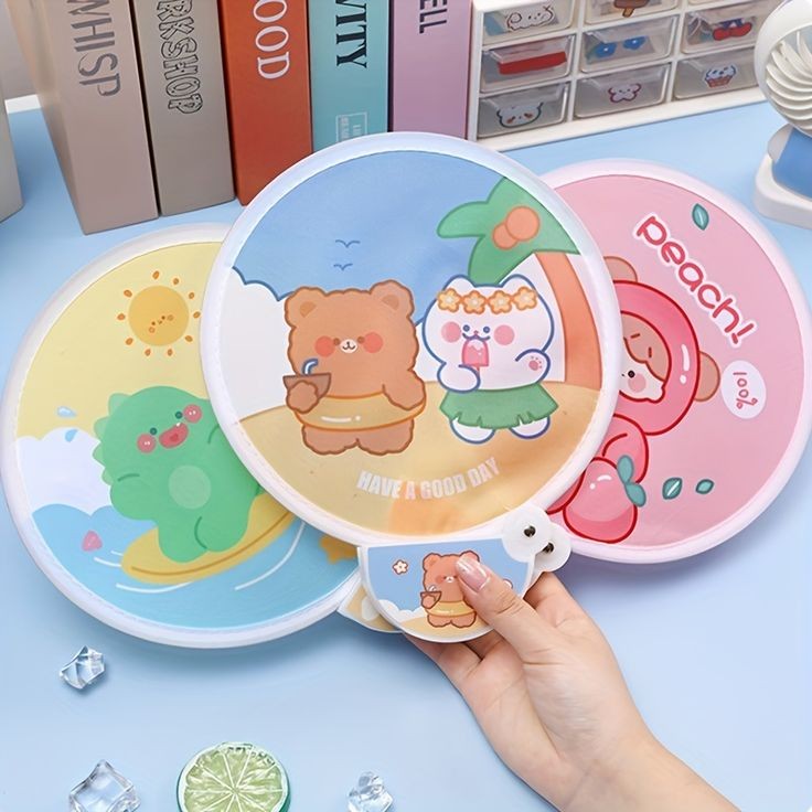 Printed Round Hand fan